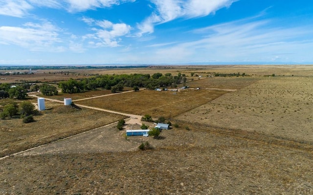 bird's eye view with a rural view