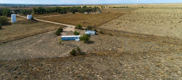 aerial view with a rural view