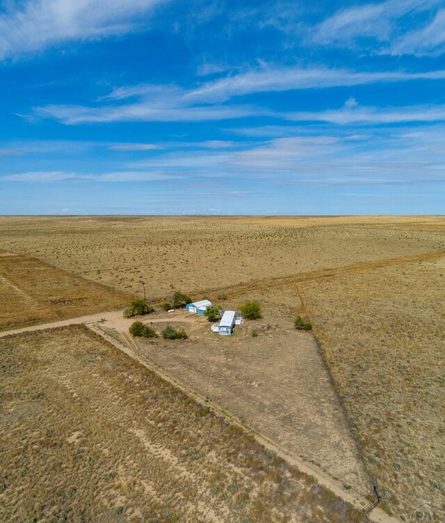 bird's eye view with a rural view