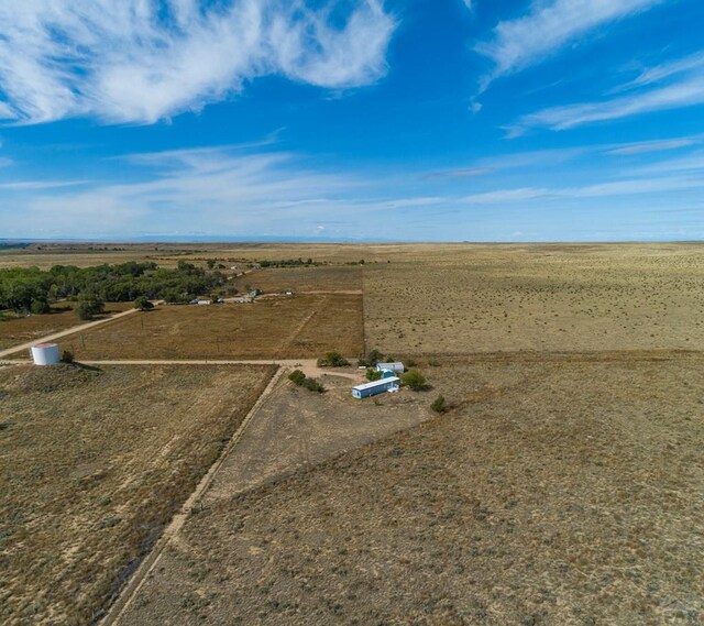 aerial view featuring a rural view