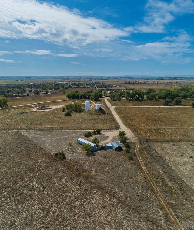 aerial view with a rural view