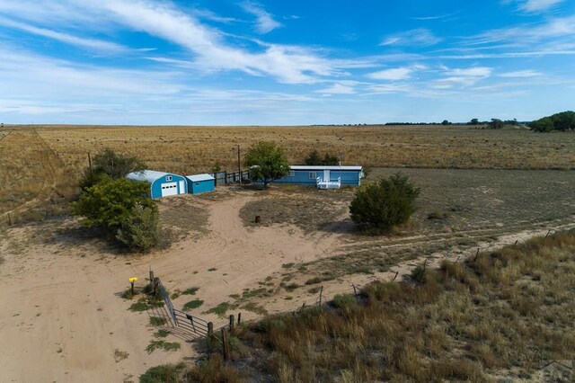 drone / aerial view with a rural view