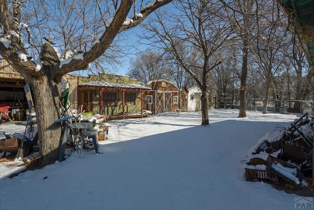 view of snowy yard