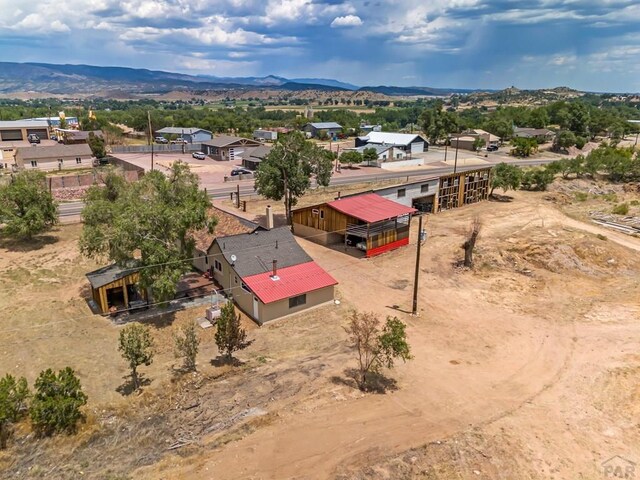 bird's eye view featuring a mountain view