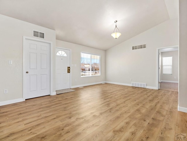 entryway featuring plenty of natural light and visible vents