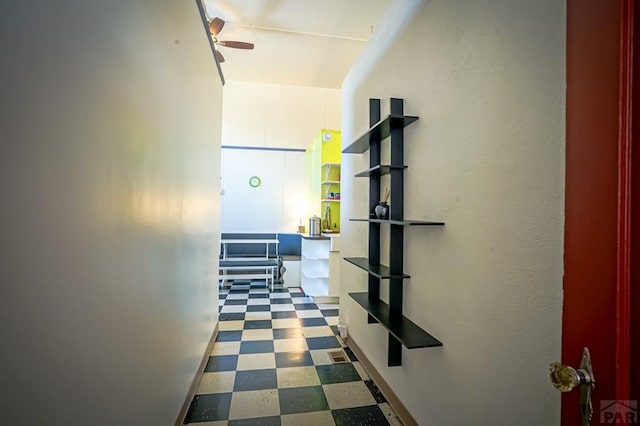 corridor with tile patterned floors