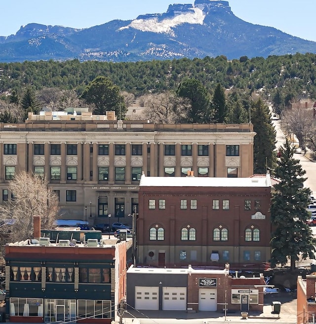 exterior space with a mountain view