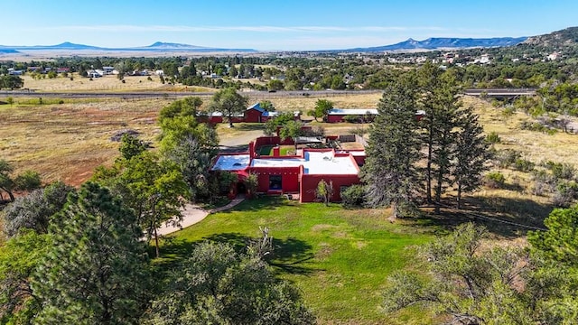 aerial view featuring a mountain view