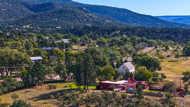 aerial view featuring a mountain view