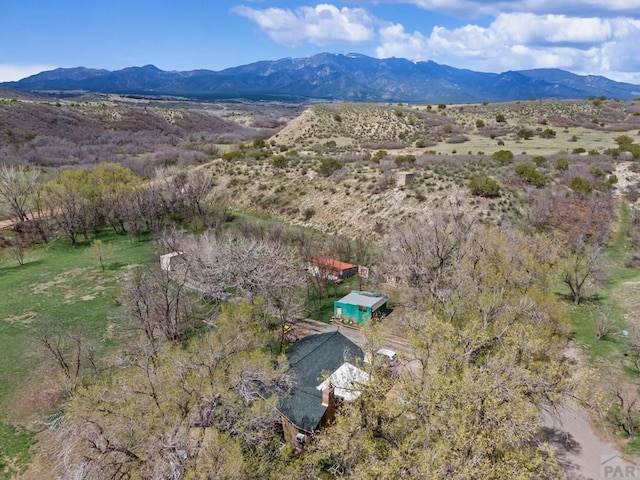 10511 Apache City Rd, Rye, CO 81069 - drone / aerial view with a mountain view