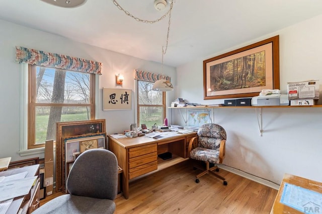10511 Apache City Rd, Rye, CO 81069 - office featuring plenty of natural light and wood finished floors