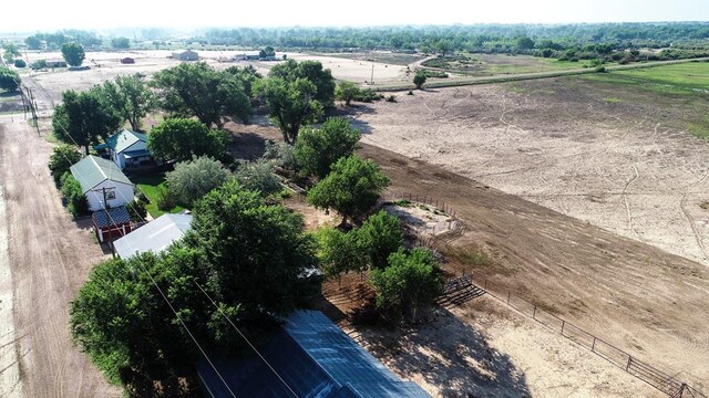 aerial view featuring a rural view