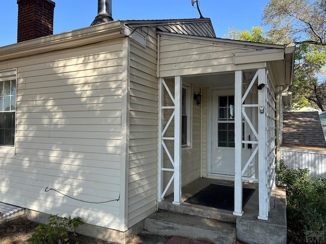 view of outdoor structure with entry steps