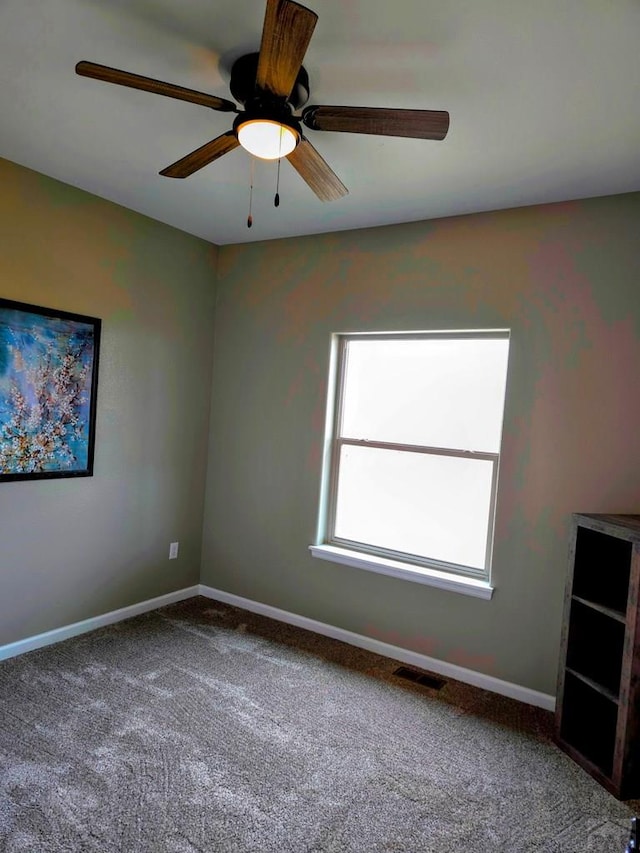 980 N Purcell Blvd, Pueblo West, CO 81007 - carpeted empty room with visible vents, baseboards, and a ceiling fan