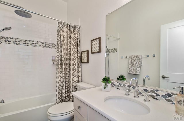 6639 Enclave Vista Loop, Colorado Springs, CO 80924 - bathroom featuring vanity and shower / bathtub combination with curtain