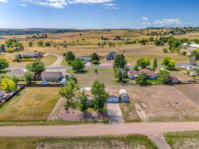 aerial view featuring a rural view