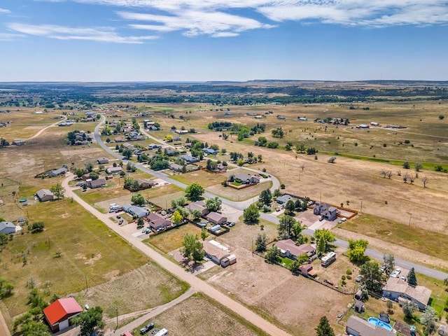 bird's eye view with a rural view