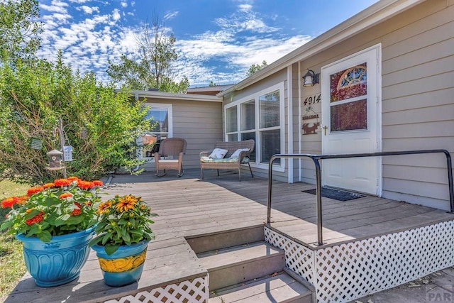 view of wooden deck