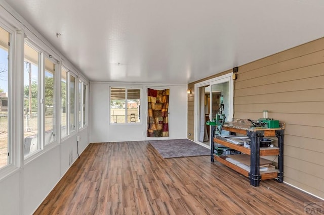 view of sunroom