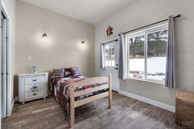 311 Knickerbocker Rd, Silver Cliff, CO 81252 - bedroom with dark wood-style floors and baseboards
