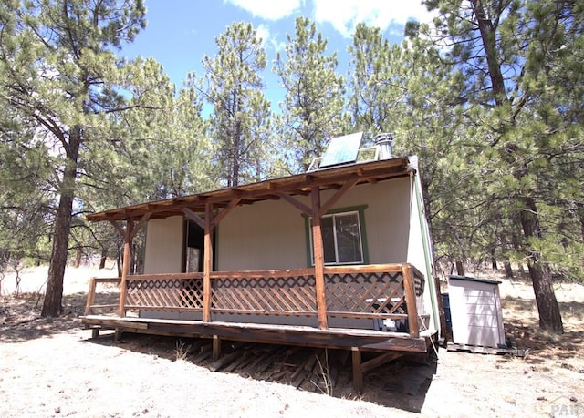 exterior space featuring a deck