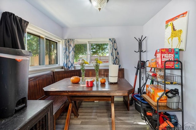 1908 E 5th St, Pueblo, CO 81001 - dining area with wood finished floors and plenty of natural light