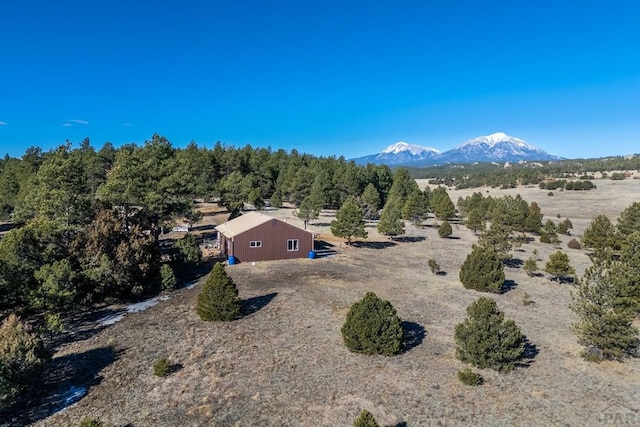 bird's eye view featuring a mountain view