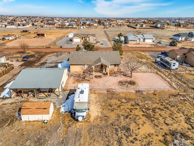 bird's eye view featuring a residential view