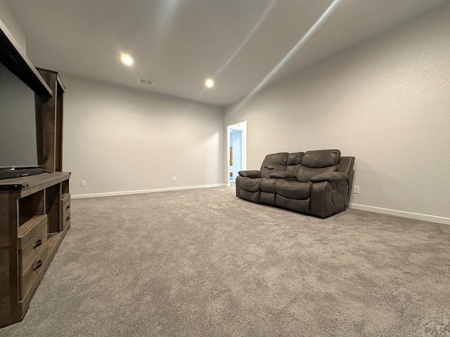 4805 Walking Stick Blvd, Pueblo, CO 81001 - living area with carpet flooring, baseboards, and recessed lighting