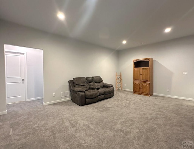 4805 Walking Stick Blvd, Pueblo, CO 81001 - sitting room with recessed lighting, carpet, and baseboards
